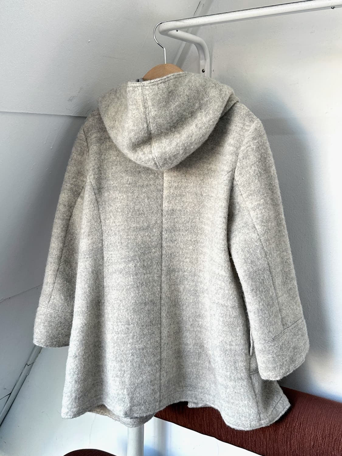 Smudge felted wool hooded duffle coat 상품이미지4