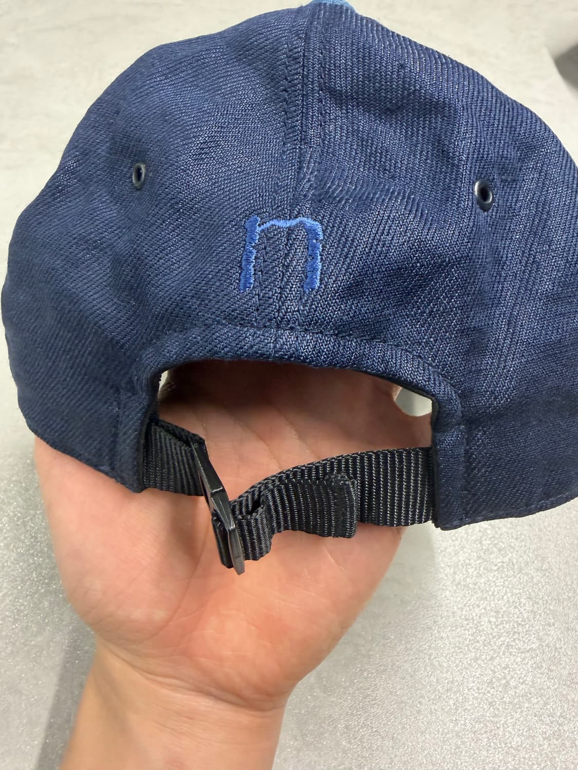 나나미카 블루/네이비 배색 볼캡 모자 상품이미지2