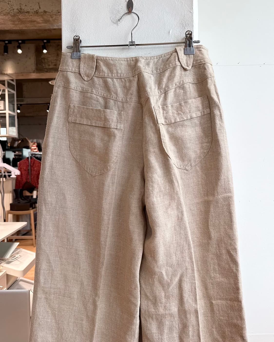 막스마라 위캔드 베이지 린넨 슬랙스 팬츠  상품이미지6