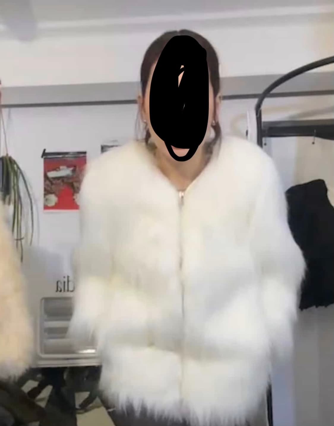 Beaker 비이커 화이트 퍼자켓 상품이미지1