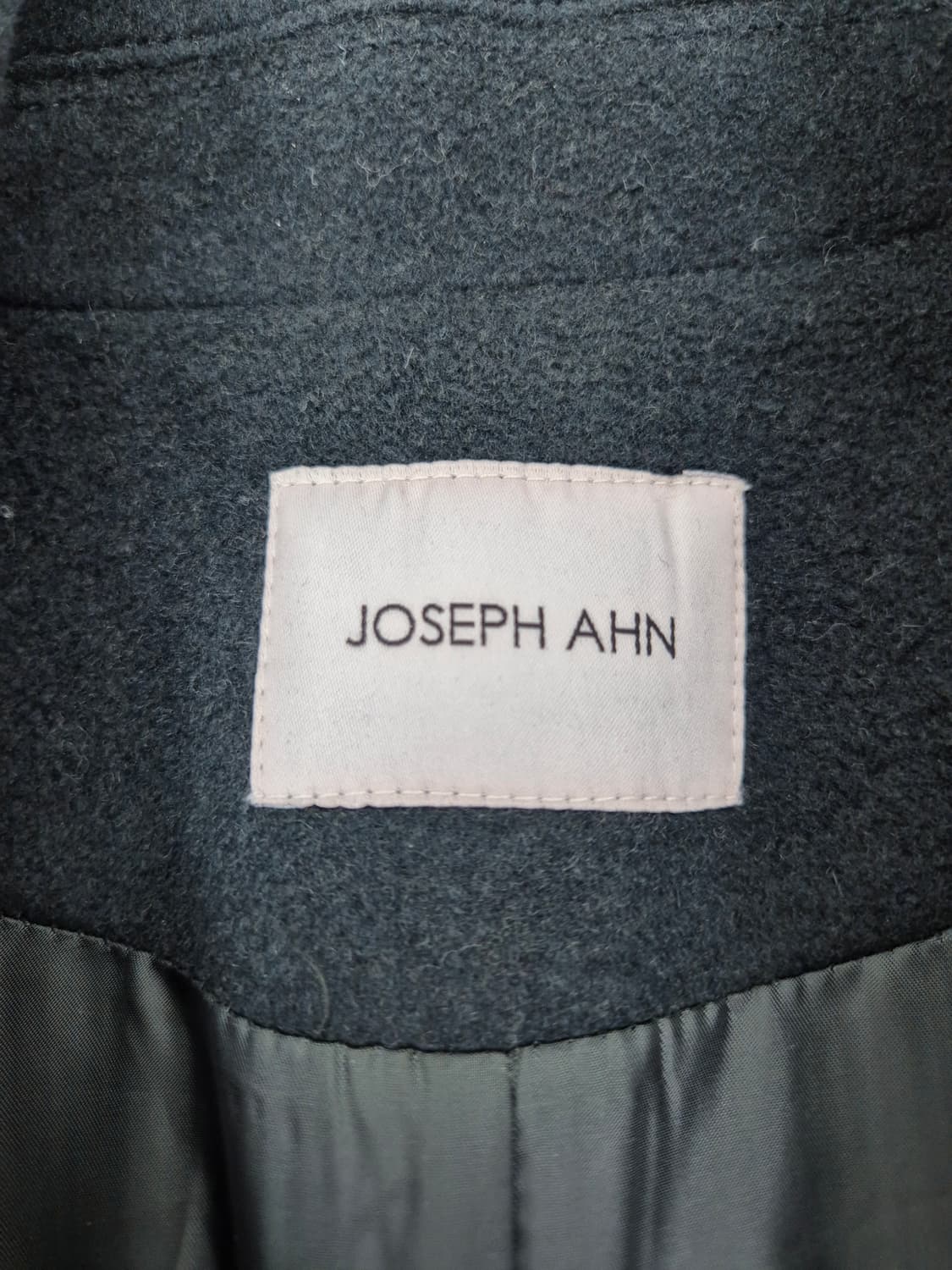 JOSEPH AHN  여성 그린 더블 롱 코트 상품이미지5