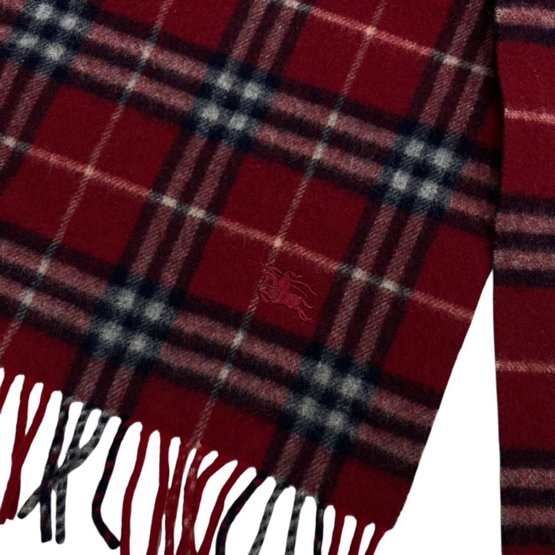버버리 레드 노바체크 홀스 램스울 머플러 상품이미지6