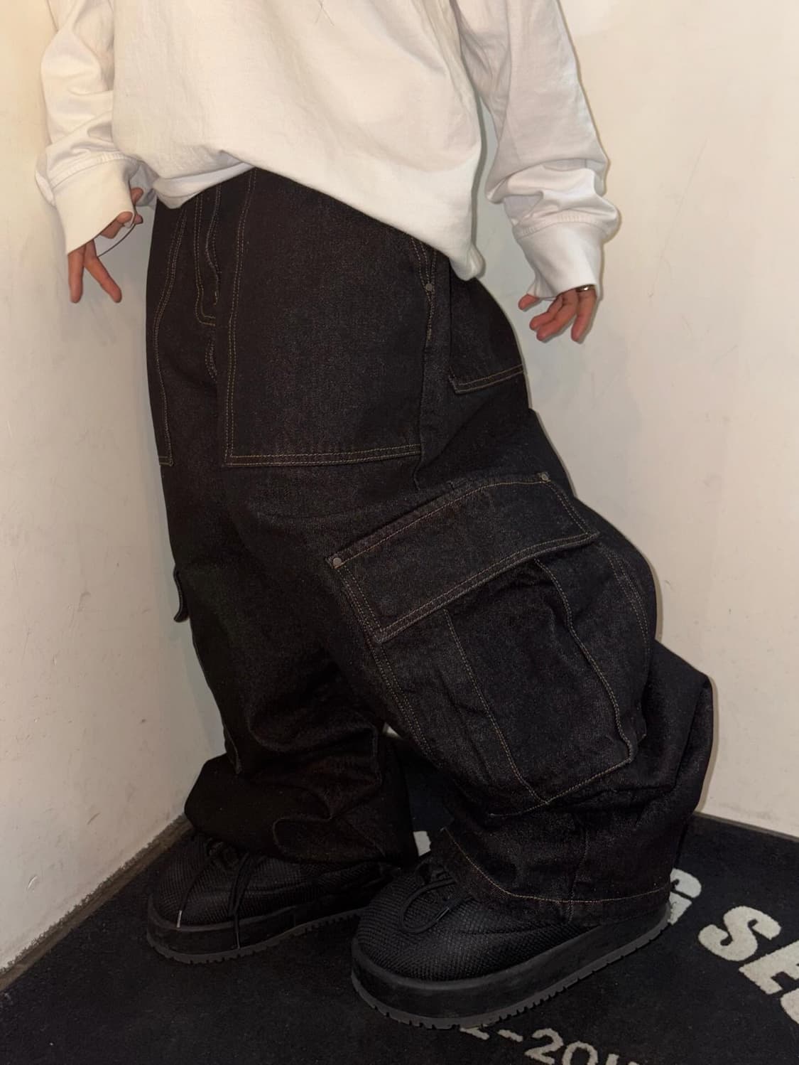 Hip-Hop Pocket Denim Pants 상품이미지2