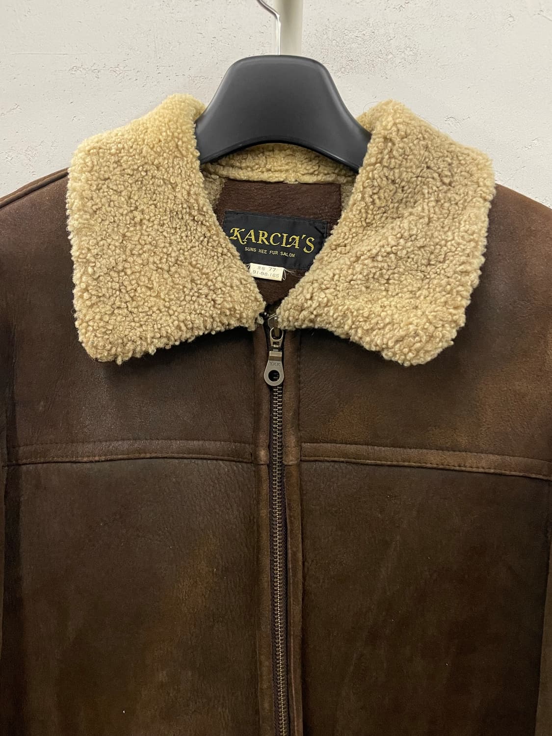 90s 빈티지 무스탕 블루종 점퍼 XL 상품이미지3