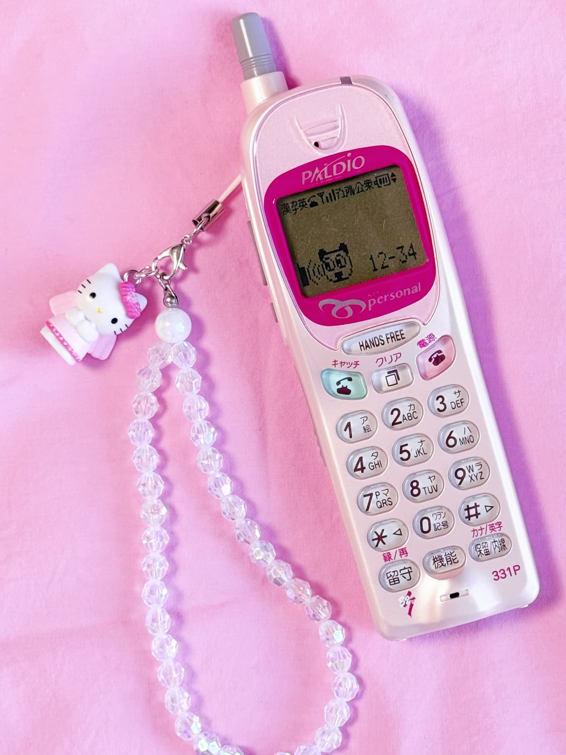 핑크 일본 고전 도코모 목업폰 갸루폰 핸드폰 폴더폰 고전폰 키티폰 가짜폰 상품이미지3