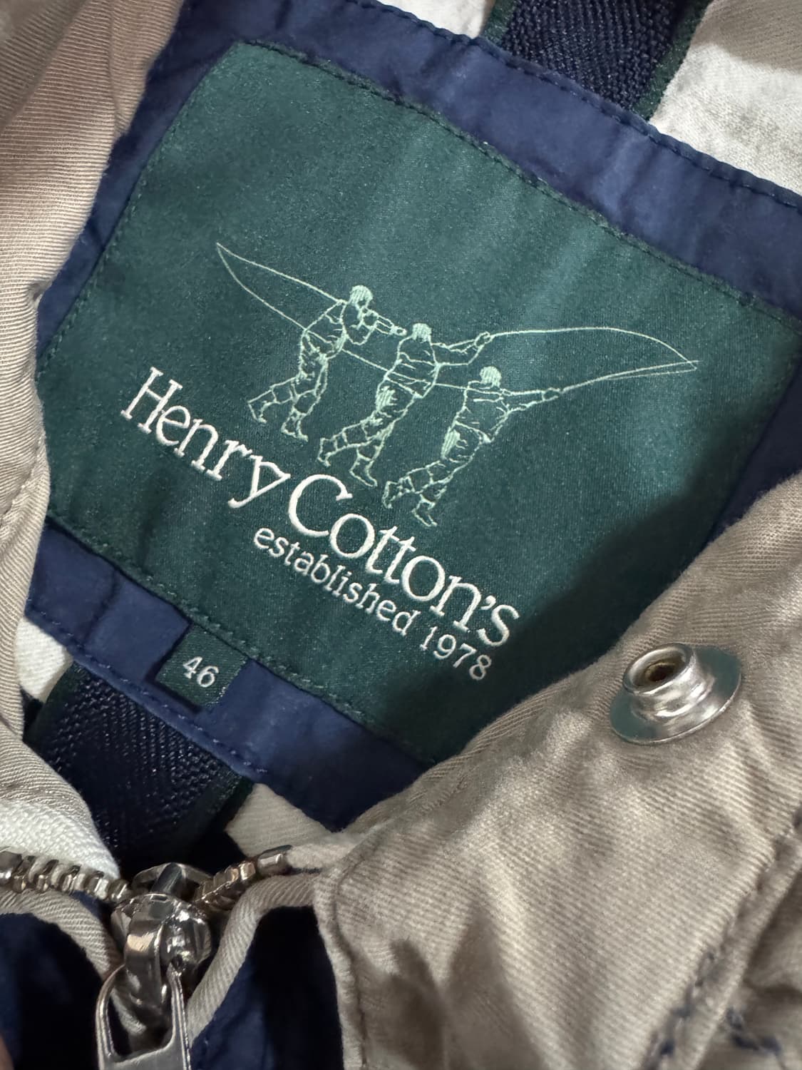 여성 헨리코튼 클래식 면 후드 자켓 네이비 상품이미지3