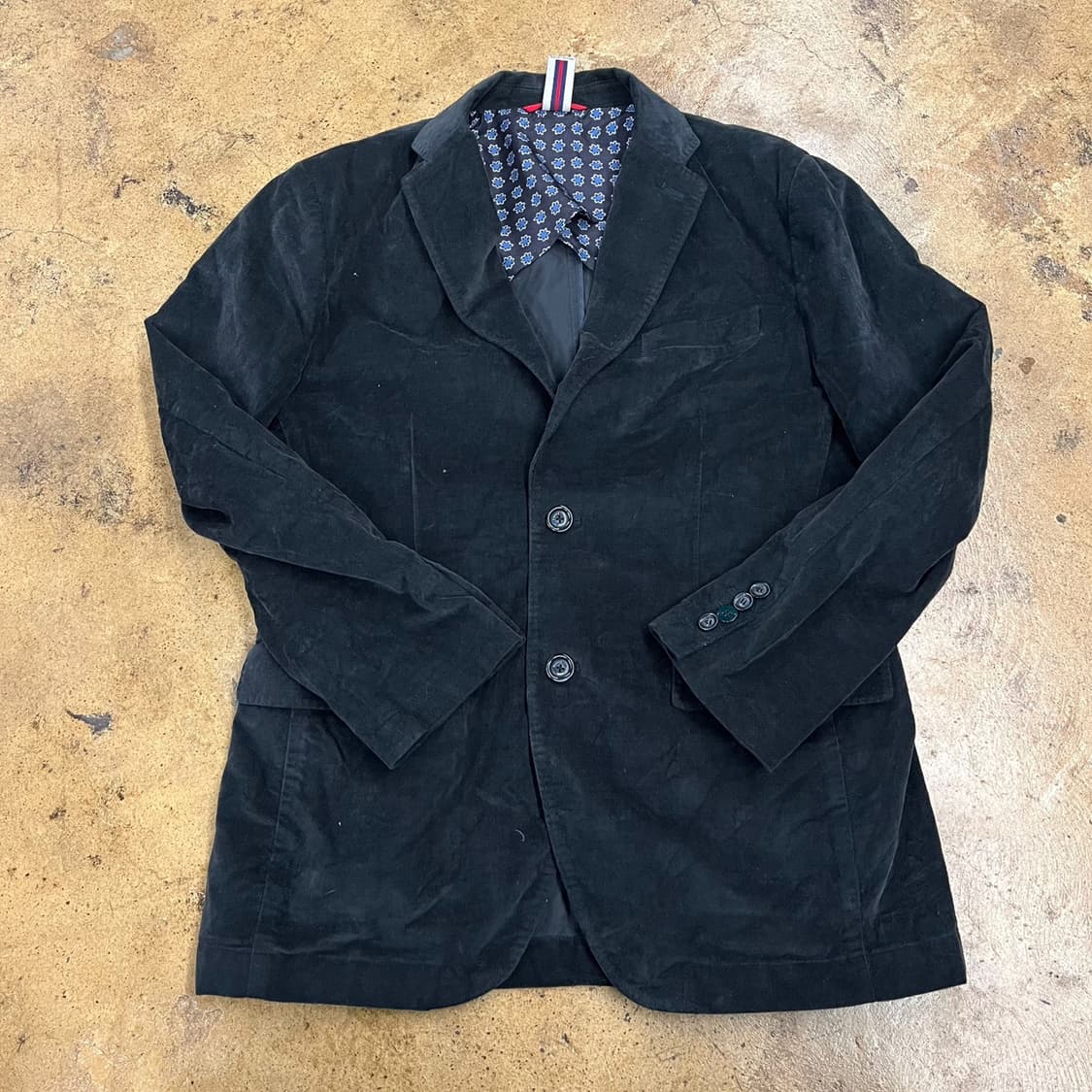 [정품/100] 헨리코튼 블랙 벨벳 자켓 b18 상품이미지2