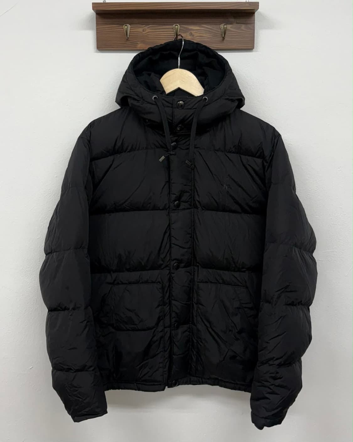 [L] 폴로 랄프로렌 후드 다운 자켓 블랙 푸퍼 패딩 상품이미지1