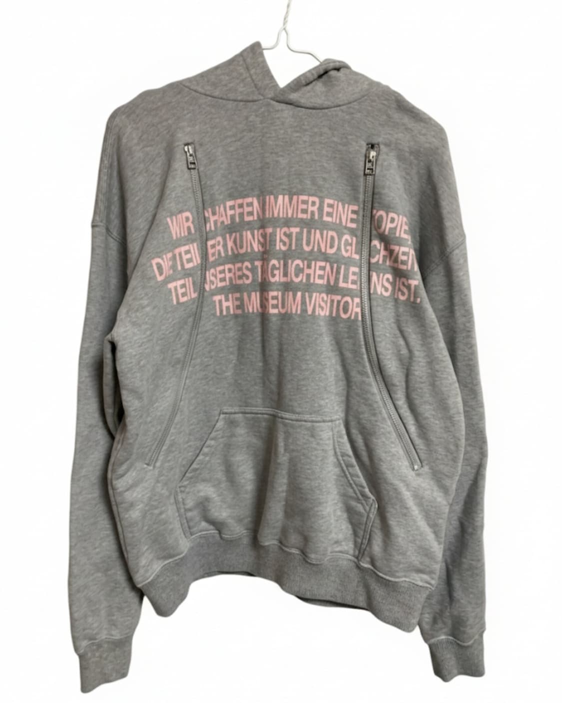 더뮤지엄비지터 컷아웃 후드티 그레이 M 상품이미지1