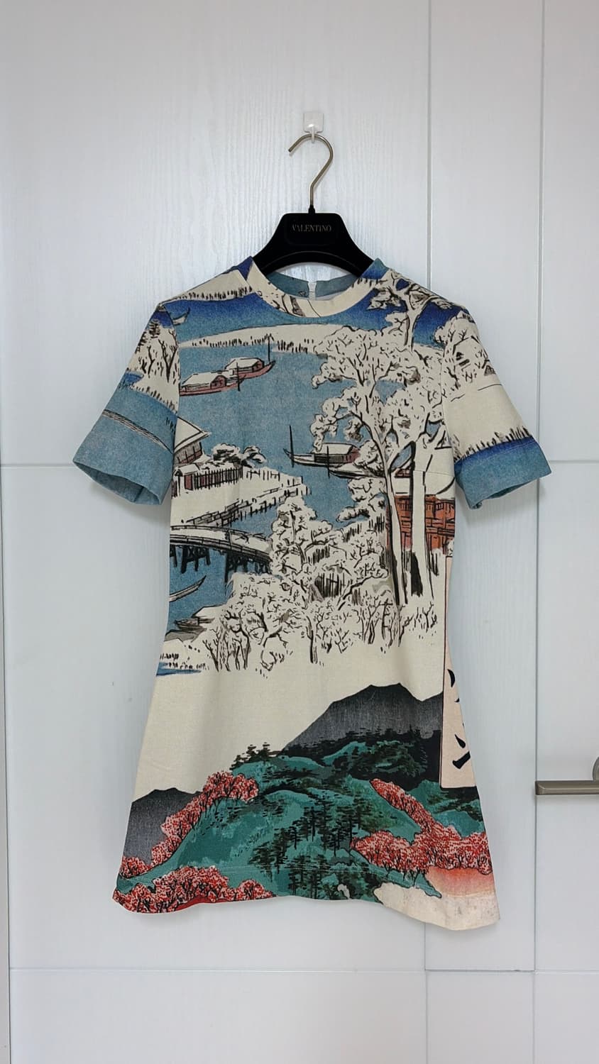 까르뱅 기하학적 미니원피스 44,55 정품 상품이미지1