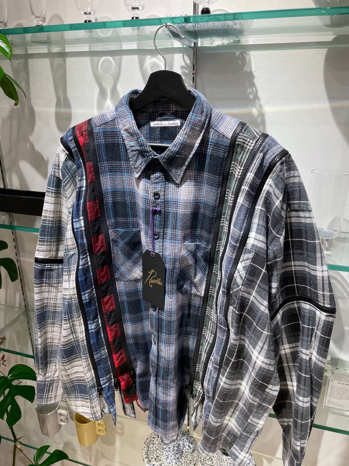 니들스 7 cuts zipped wide flannel shirt 상품이미지3