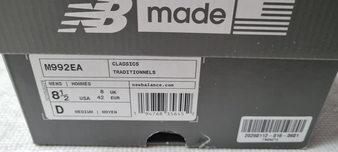 뉴발란스 992 ea 트리플 블랙 265 상품이미지7