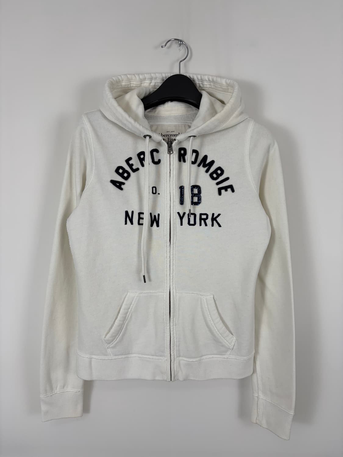 a44) 아베크롬비 화이트 후드집업 상품이미지1