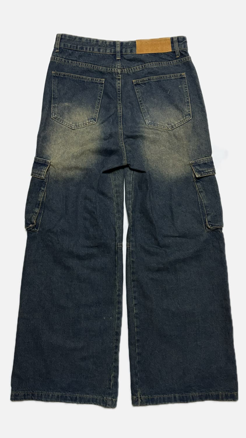 샌드워싱 카고 데님 팬츠, 워싱 청바지, 카고 팬츠 상품이미지2