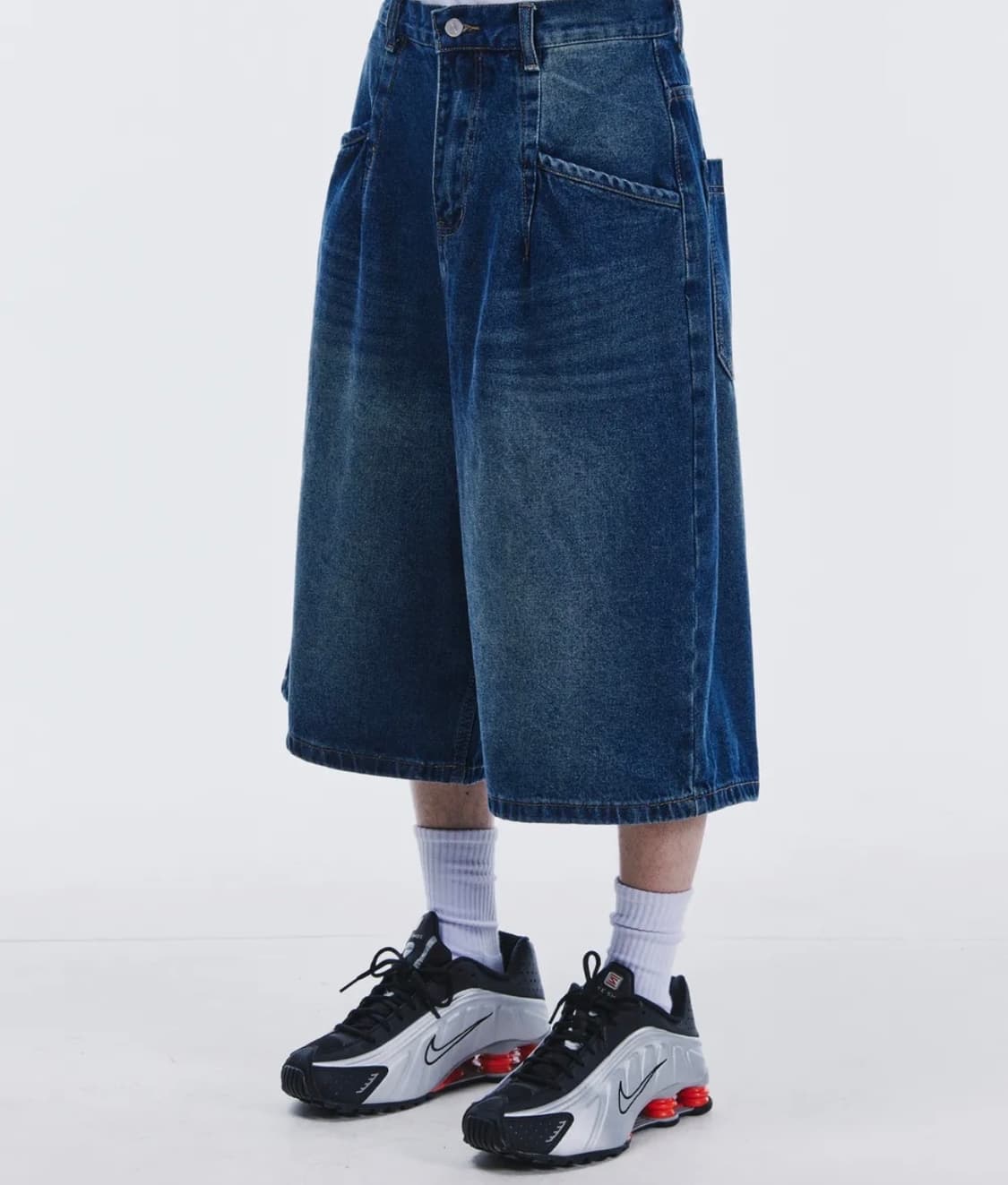 SCALLYWAG 스켈리웩 데님 버뮤다 팬츠 XL (새제품) 상품이미지1