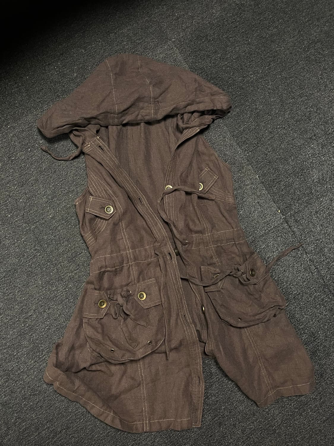Dark Grunge-vest hoodie(Cargo) 상품이미지6