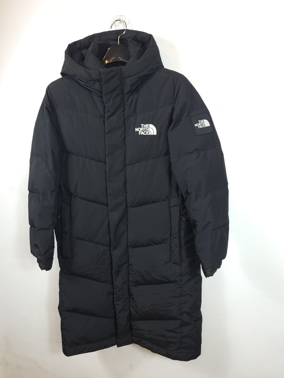 노스페이스 구스다운 롱패딩 블랙 85 XS 새제품급 상품이미지2