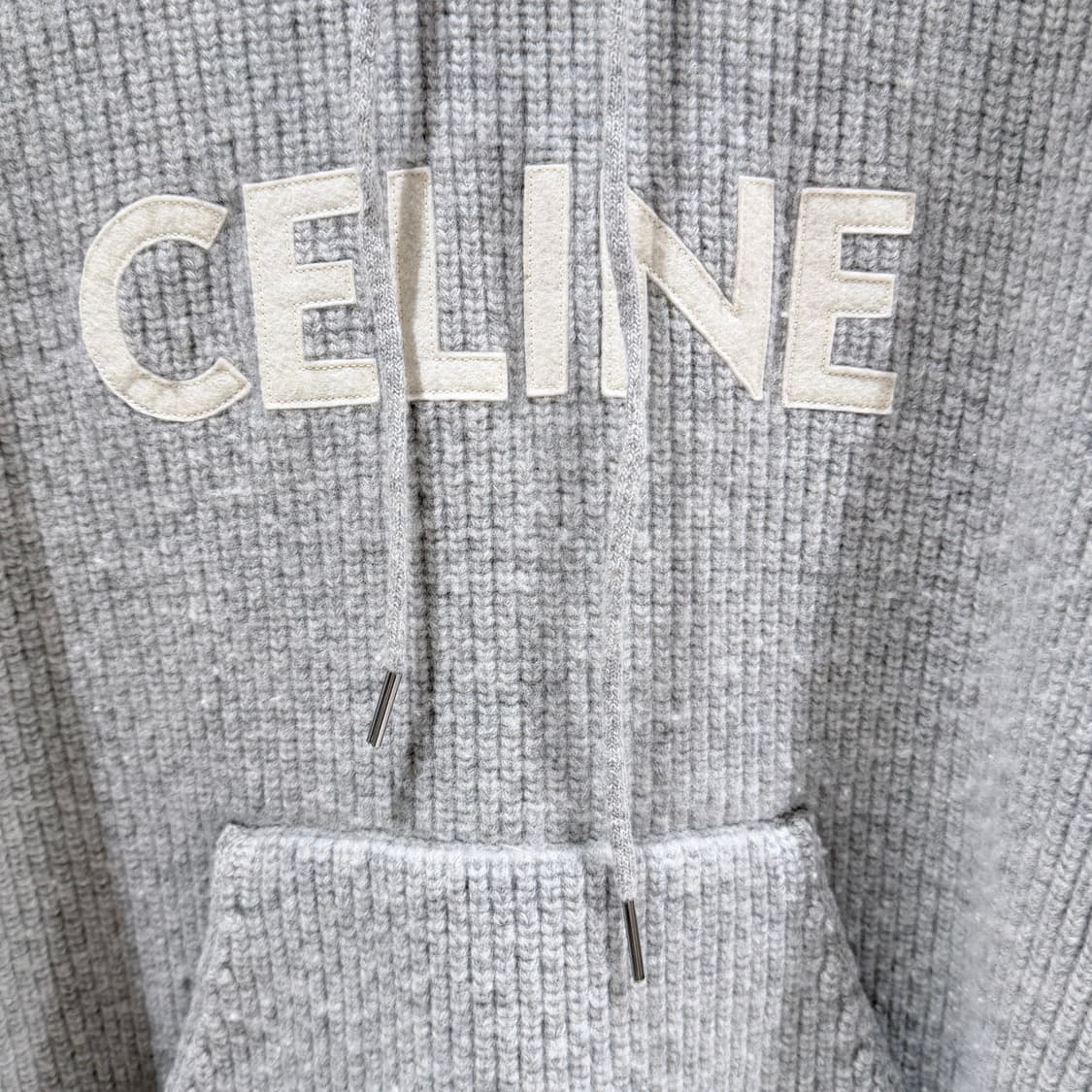 (A+/XL) / 셀린느 울리브드 그레이 니트 후드 상품이미지4