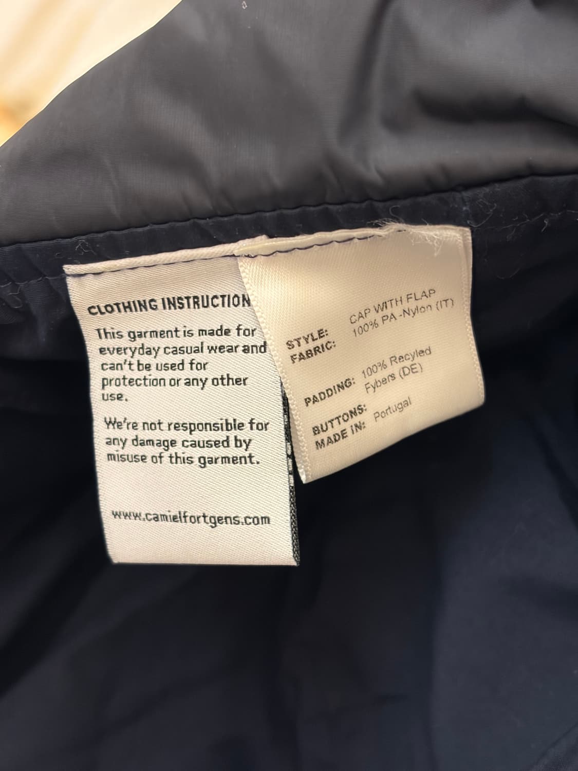 카미엘 포트젠스 Navy Quilted Hat 상품이미지5