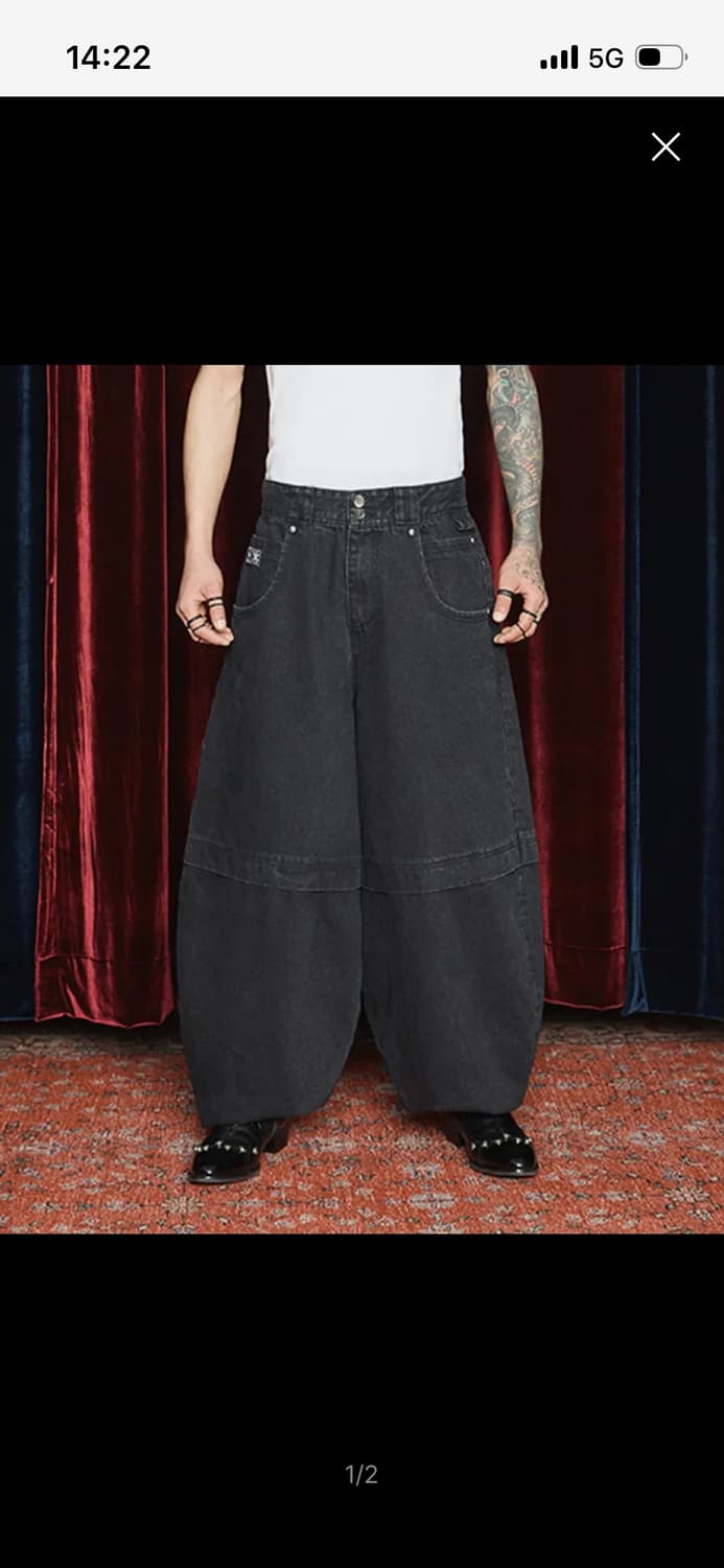 오퍼스 0012 벌룬 데님 블랙 L사이즈 상품이미지1