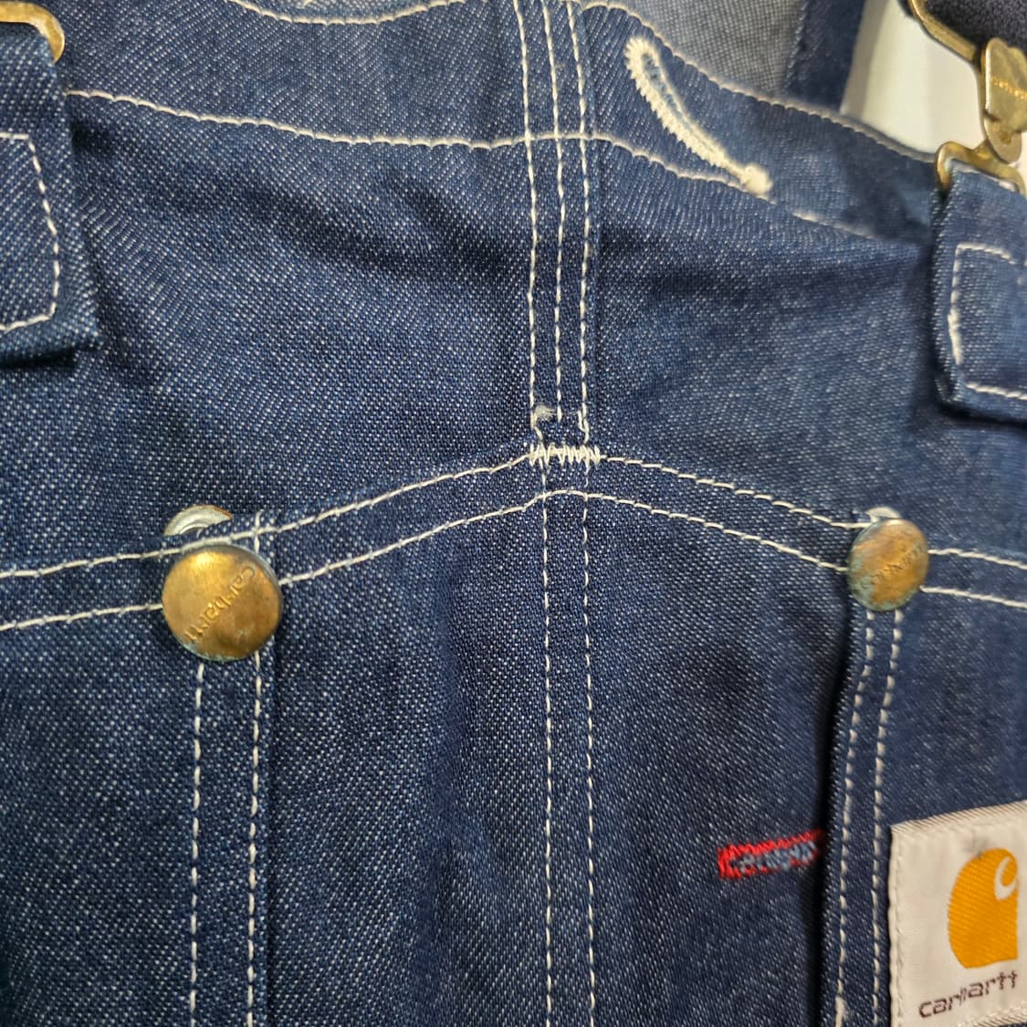칼하트 멕시코 R08 데님 오버롤 팬츠 멜빵바지 32x32 상품이미지5