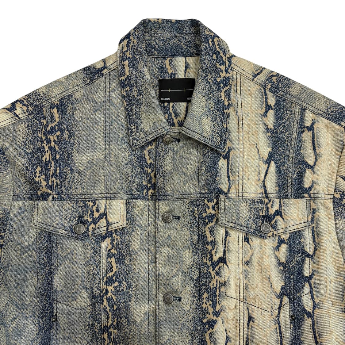 메종미네드 머드 스네이크 데님 자켓 M 상품이미지3