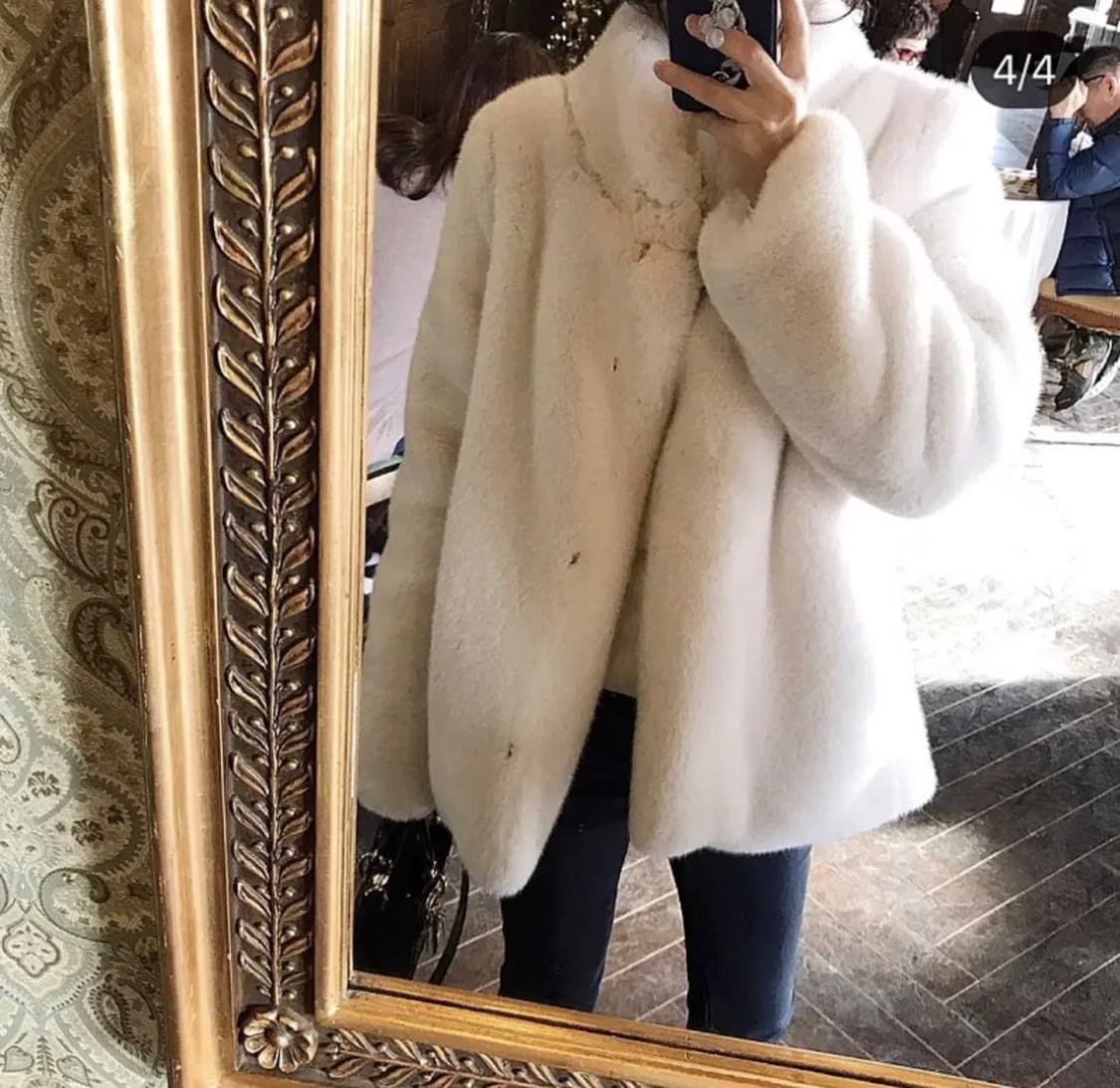 by ssiny 에코밍크 바이씨니 화이트 페이크 퍼자켓 상품이미지2