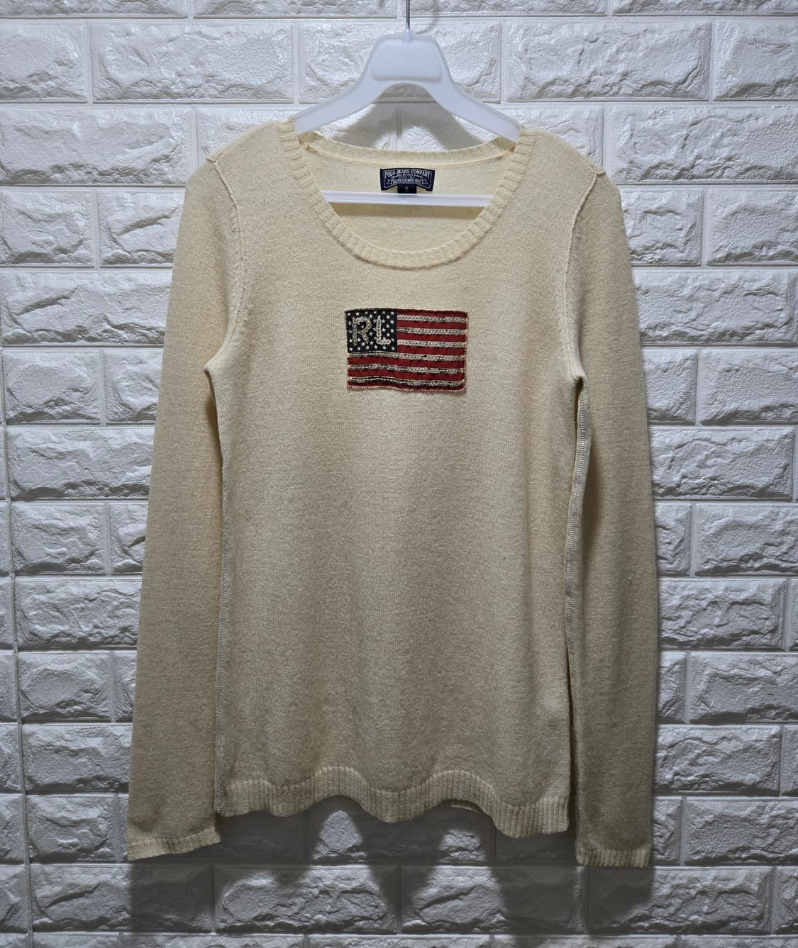 폴로 랄프로렌 진스 아메리칸 플래그 순모 니트 S 상품이미지1