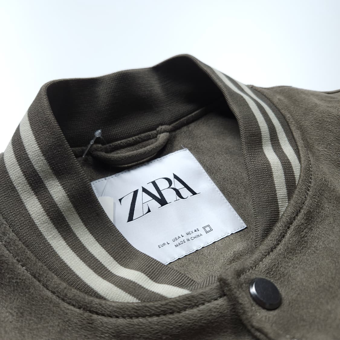 자라 스웨이드 레더 브라운 블루종 (L) 상품이미지5