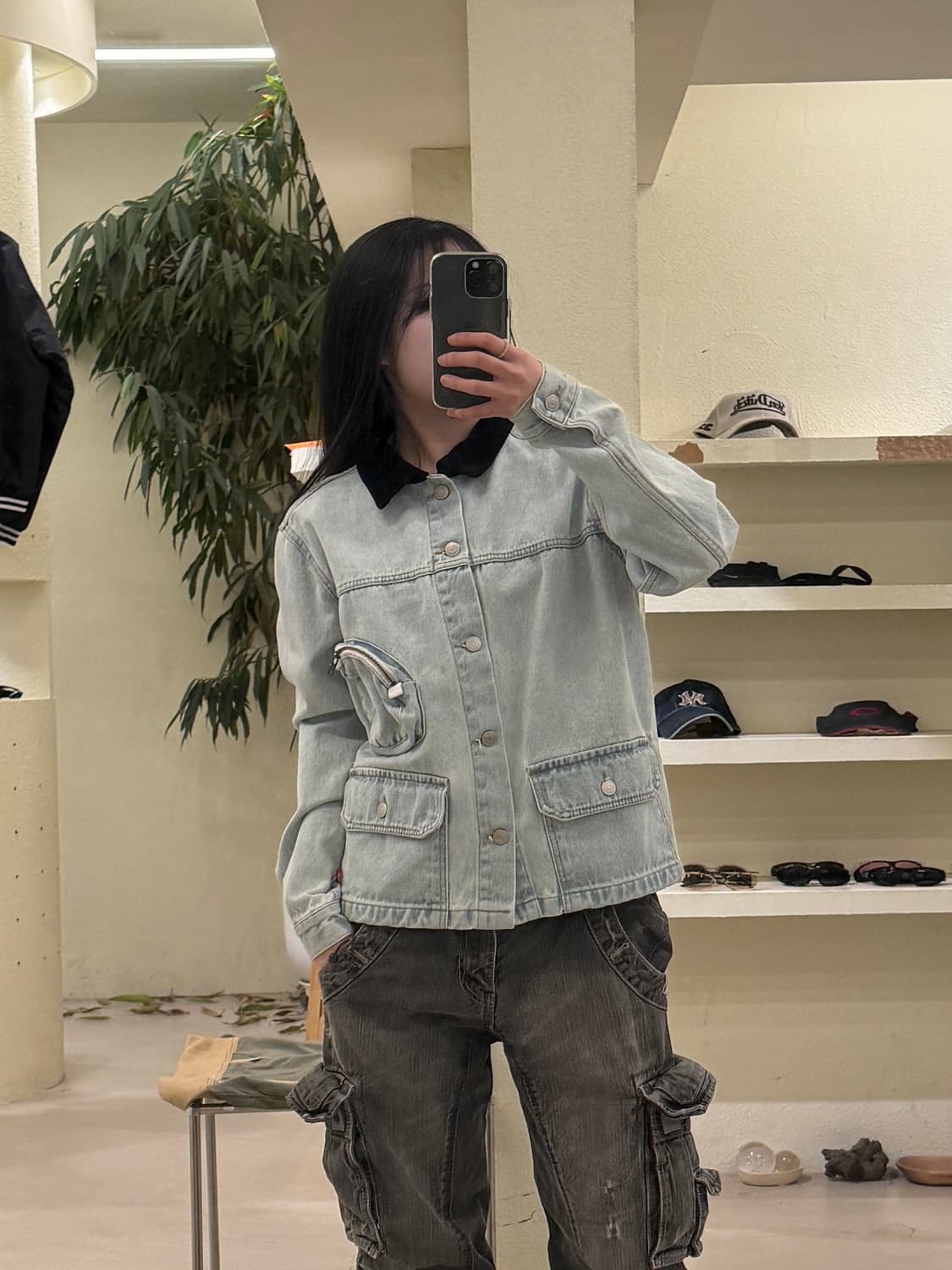 예스아이씨 코듀로이 넥 데님 자켓 U249 상품이미지1