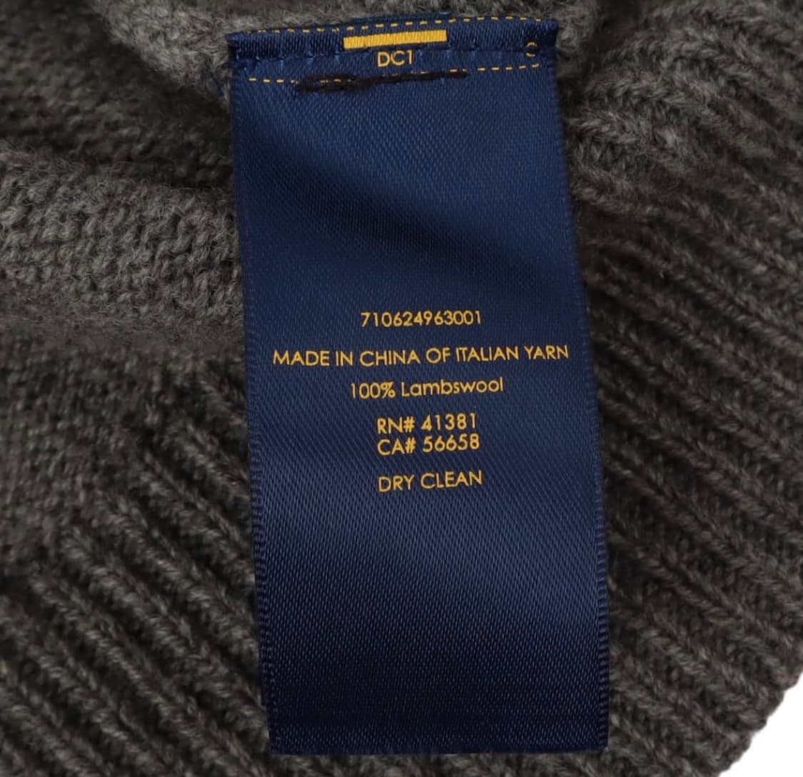 폴로 랄프로렌 그레이 울 쿼터집 숄카라 니트 상품이미지9
