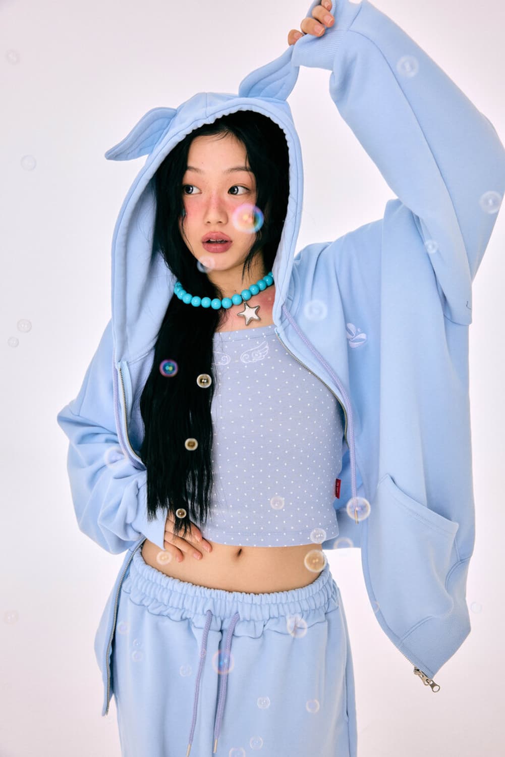 YEGG 예그 윙 후드집업 sky blue 상품이미지1