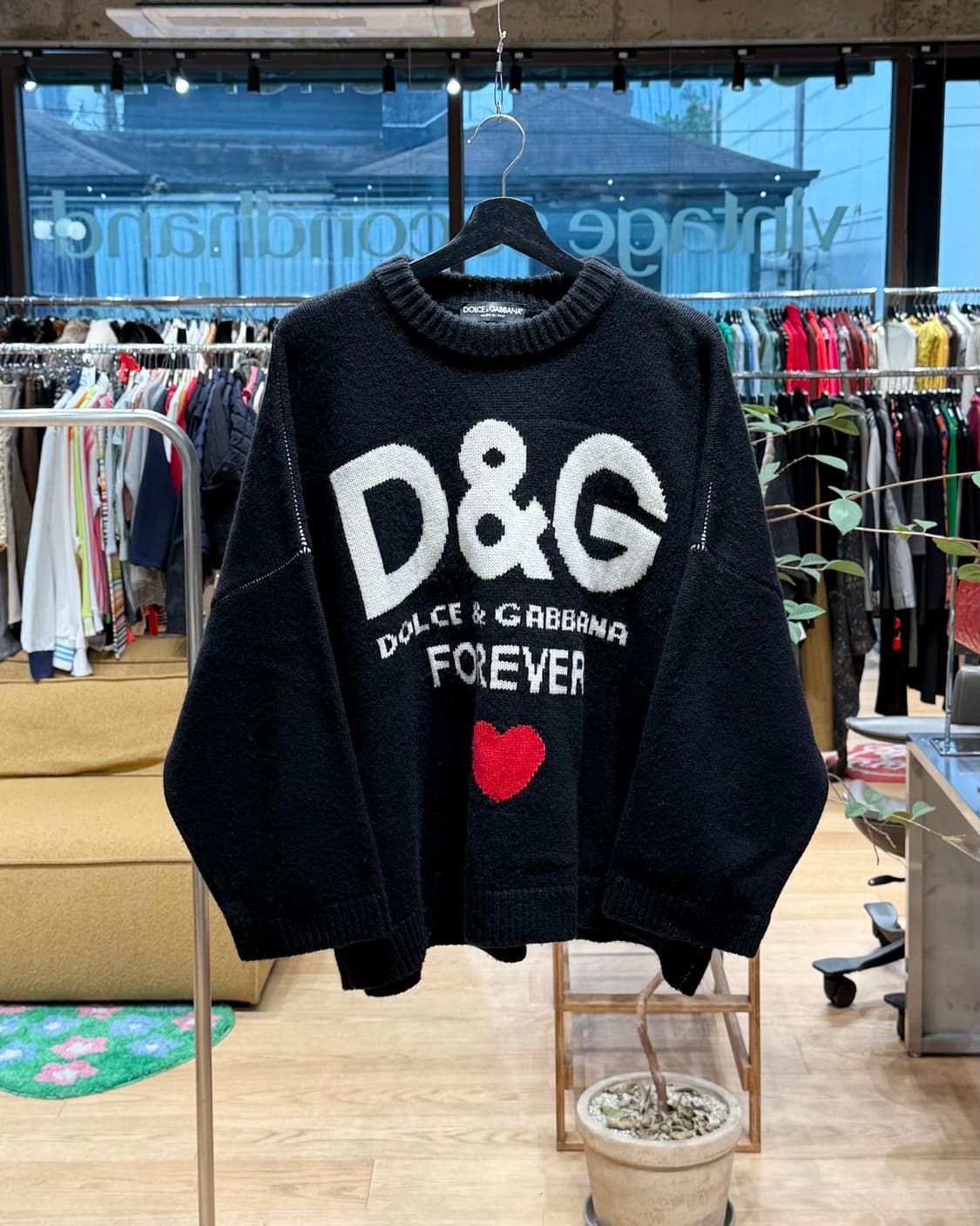 돌체앤가바나 블랙 포에버 인타르시아 캐시미어 니트  상품이미지1