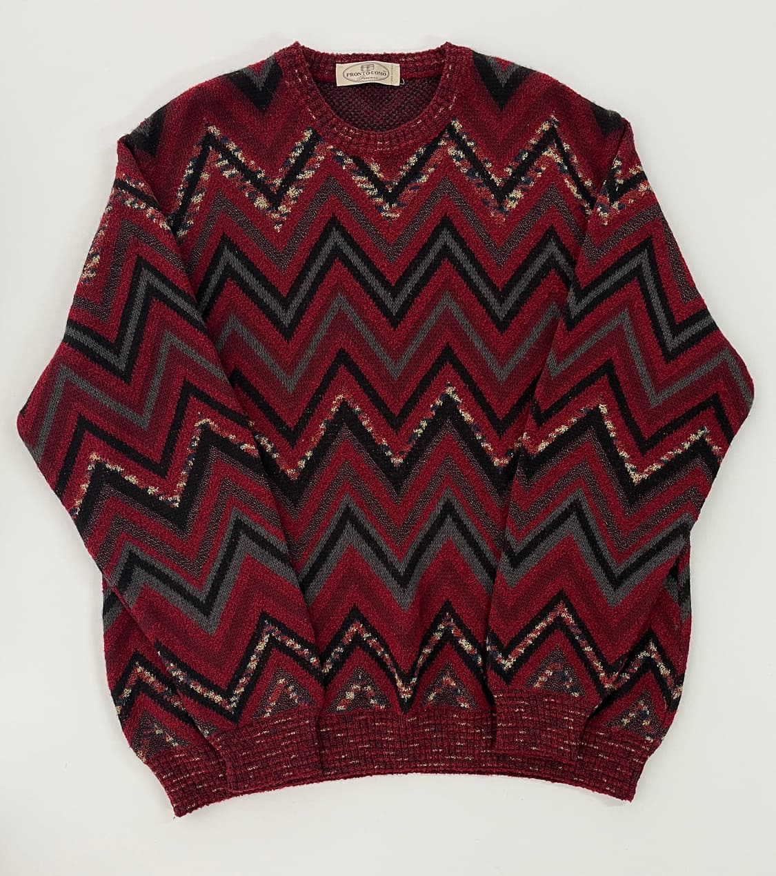 메리노울 블렌드 자카드 스웨터 이태리 메이드 상품이미지1