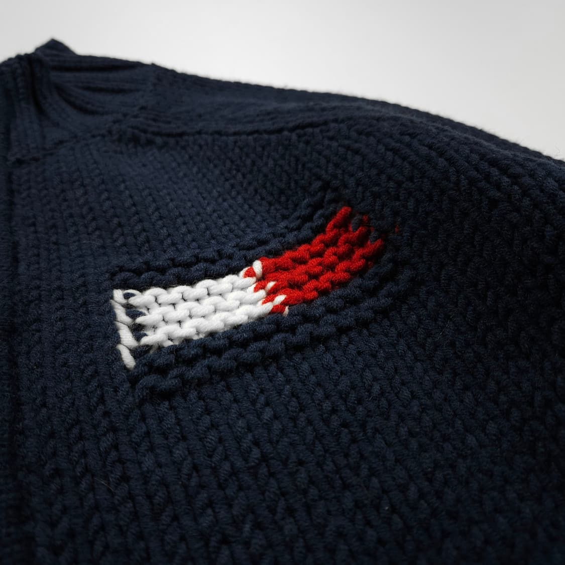 타미힐피거 플래그 로고 디테일 코위찬 니트 자켓  (L) 상품이미지3