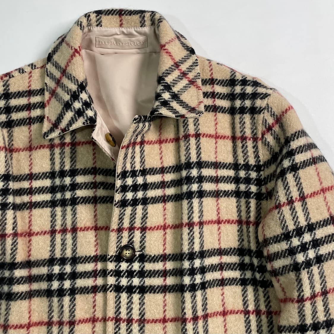 버버리 노바체크 울 리버시블 하프코트 상품이미지3