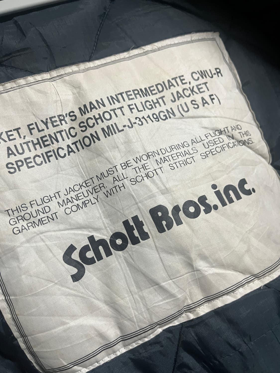 schott 쇼트 ma-1 항공점퍼 블루종 상품이미지4