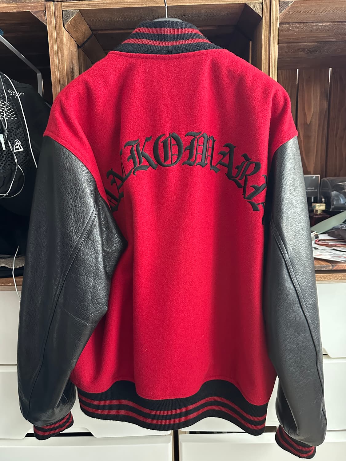 와코마리아 바시티 자켓 레드 L 상품이미지3