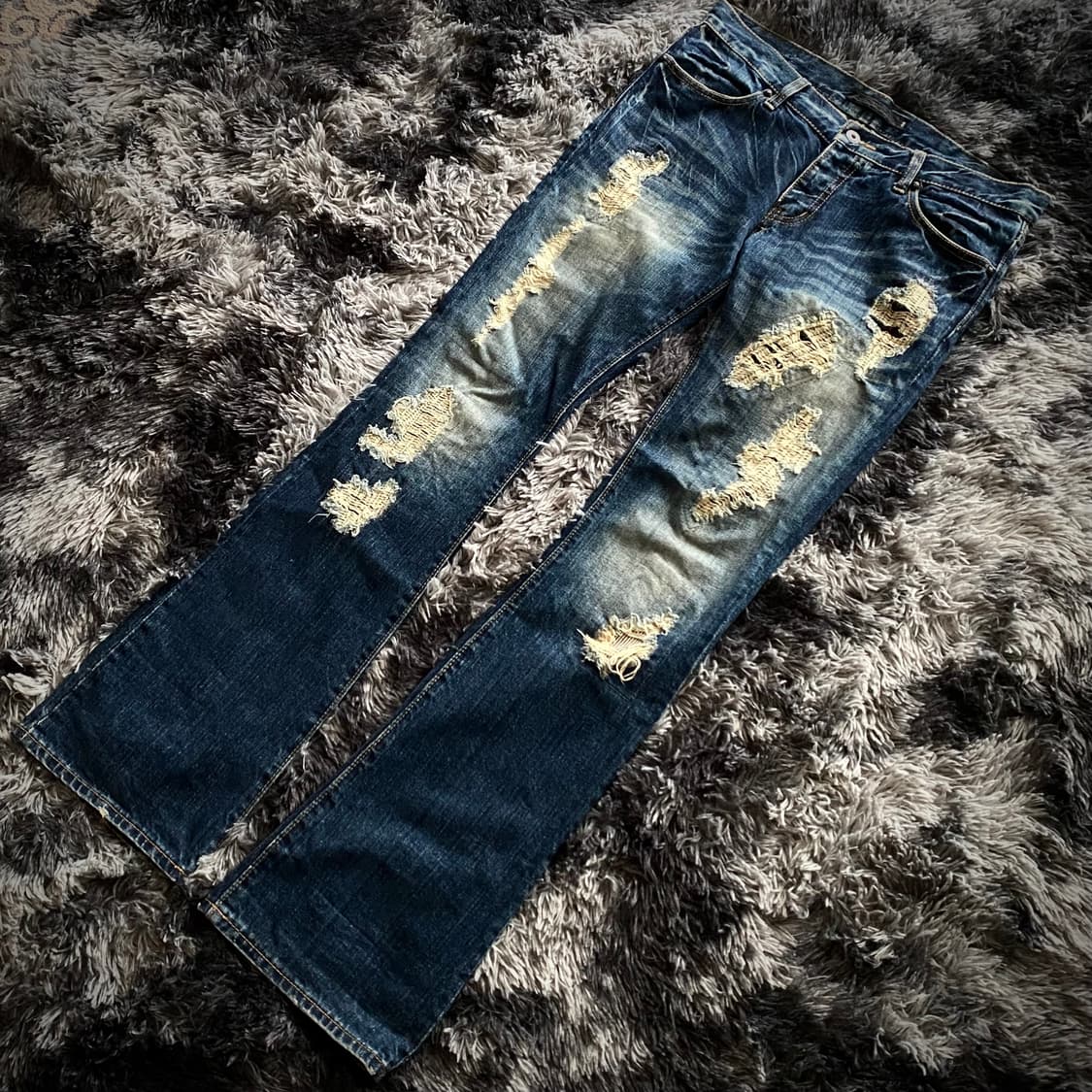 Fuga Distressed Bootcut Pants 상품이미지3