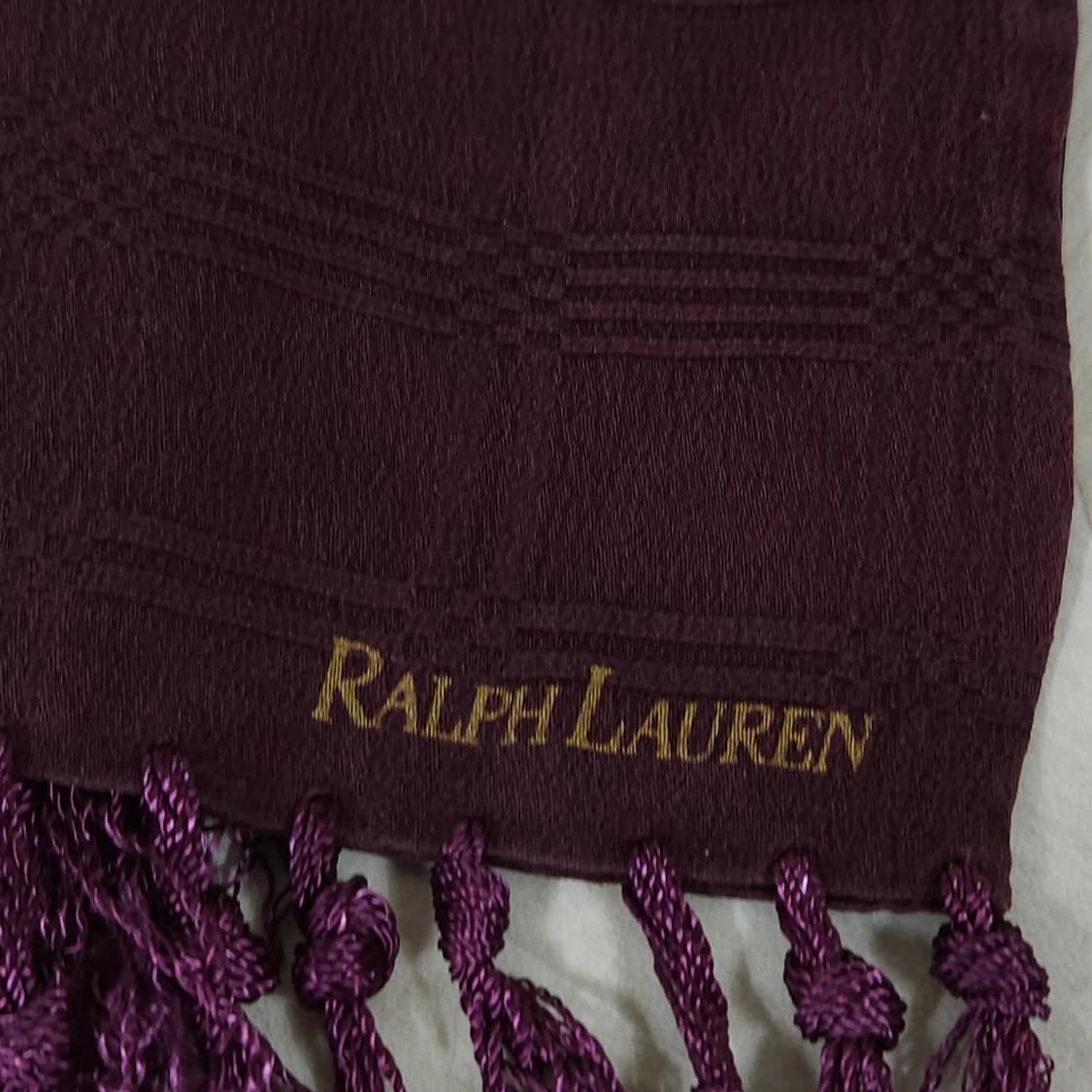 남녀공용)POLO 폴로 랄프로렌 실크100% 머플러 체크 패턴 상품이미지2