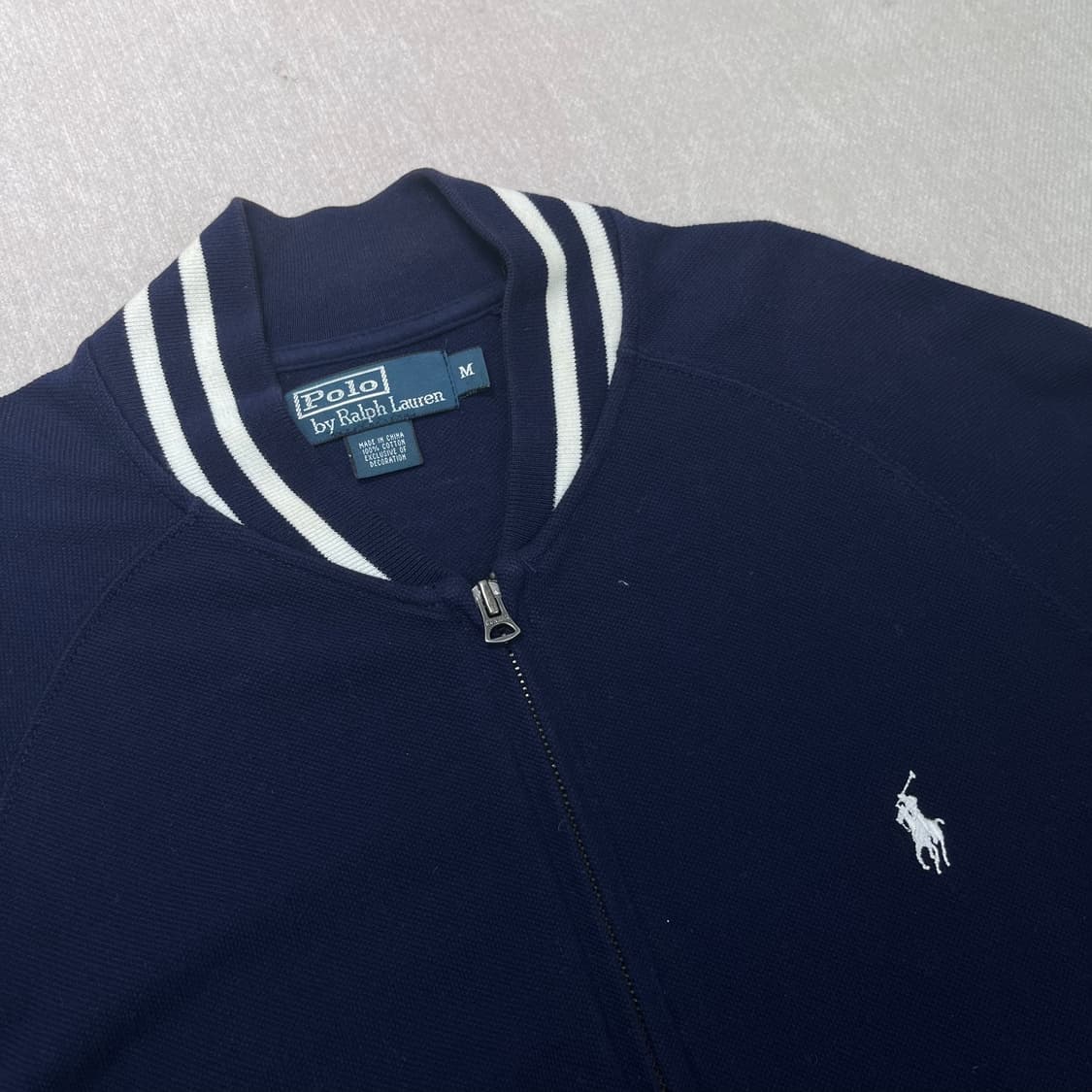 100 폴로 랄프로렌 배색 니트 집업 상품이미지2