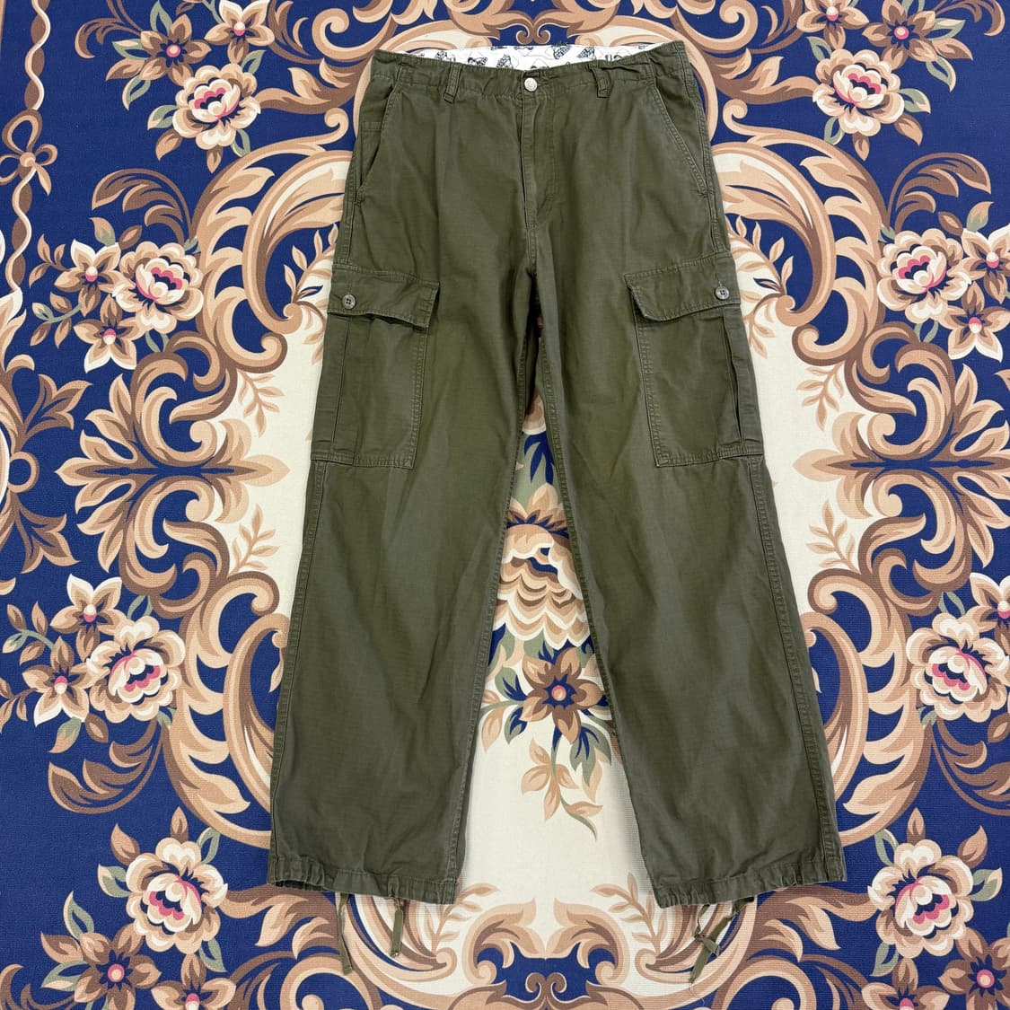 (32)JPN 벤 데이비스 Ben davis 코튼 립스탑 카고팬츠(올리브 상품이미지3