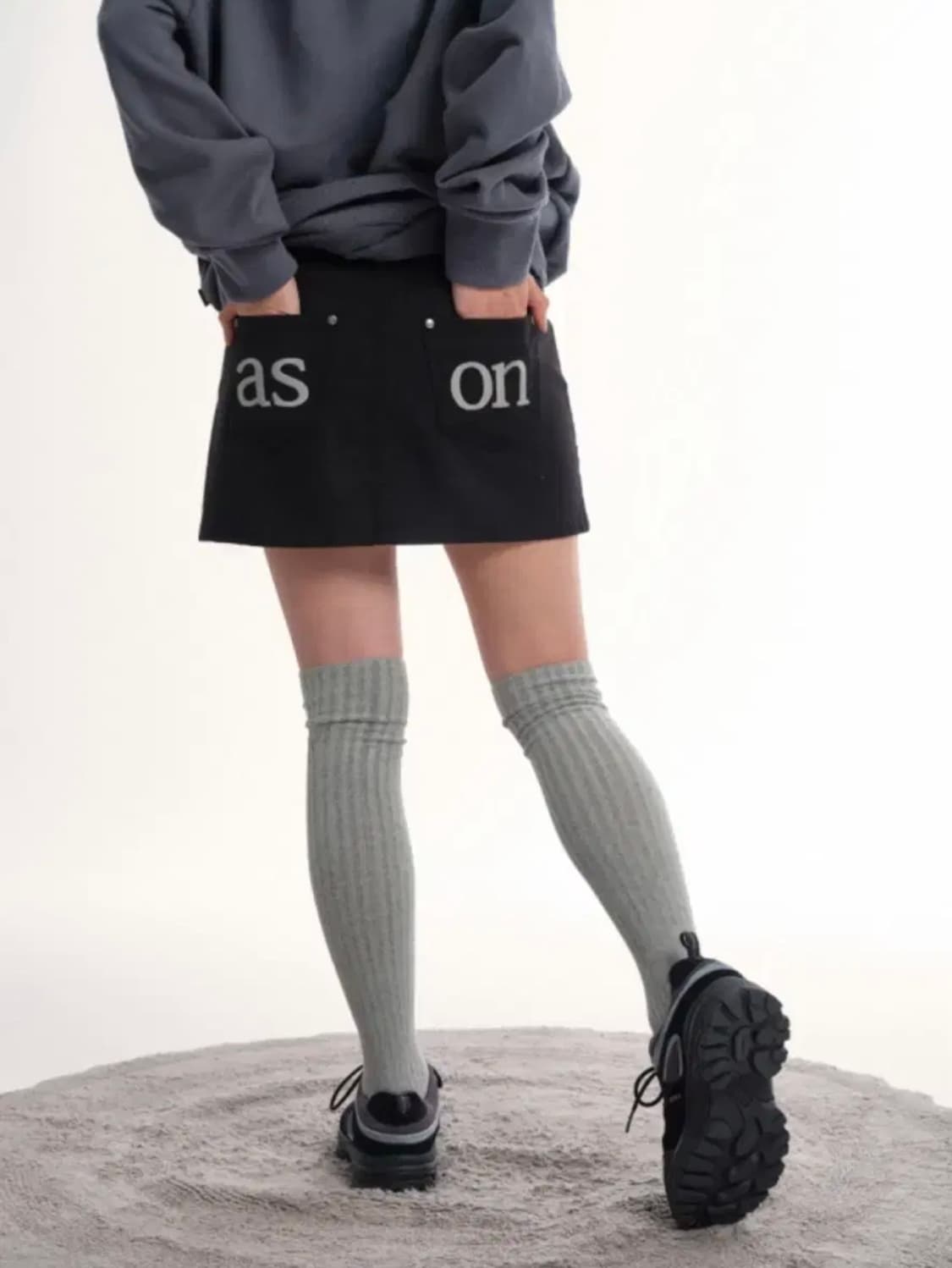 (새상품) 애즈온 니삭스 그레이 상품이미지3