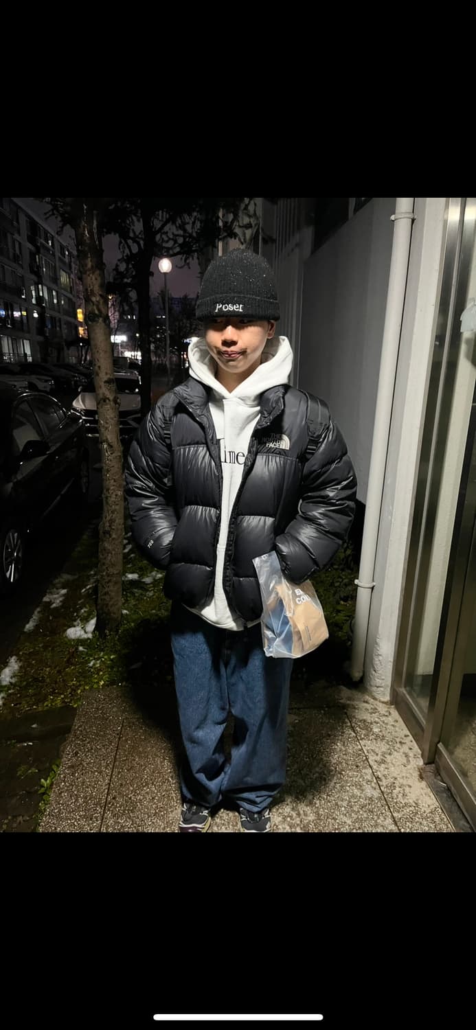 노스페이스 눕시 블랙 패딩 상품이미지1