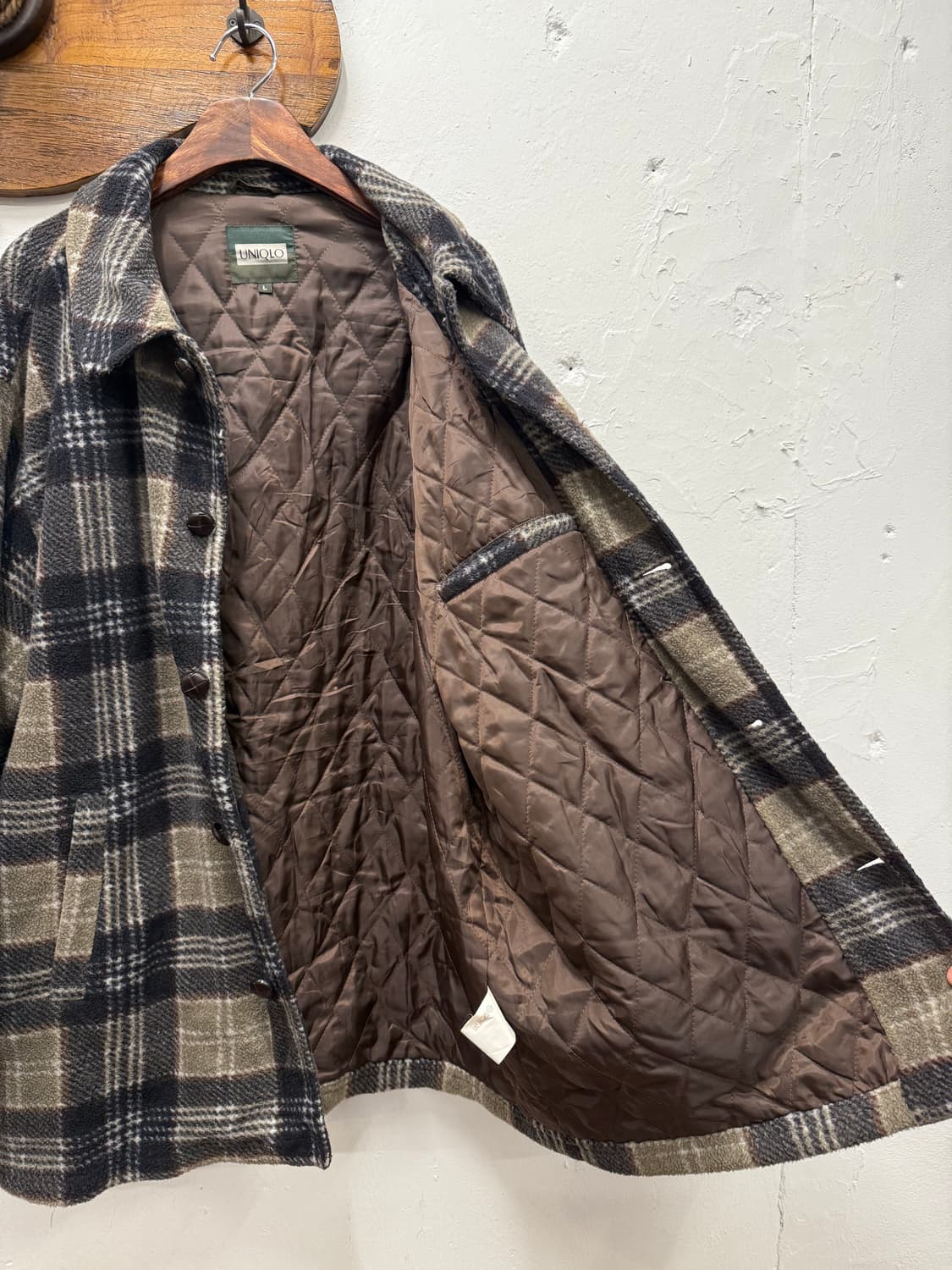 L) Old UNIQLO Plaid Quilted Lined Jacket 상품이미지6