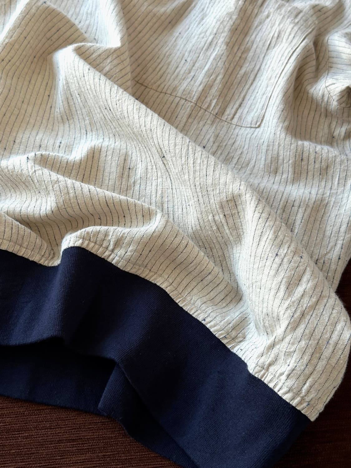 Natural fabric stripe design polo top 상품이미지4