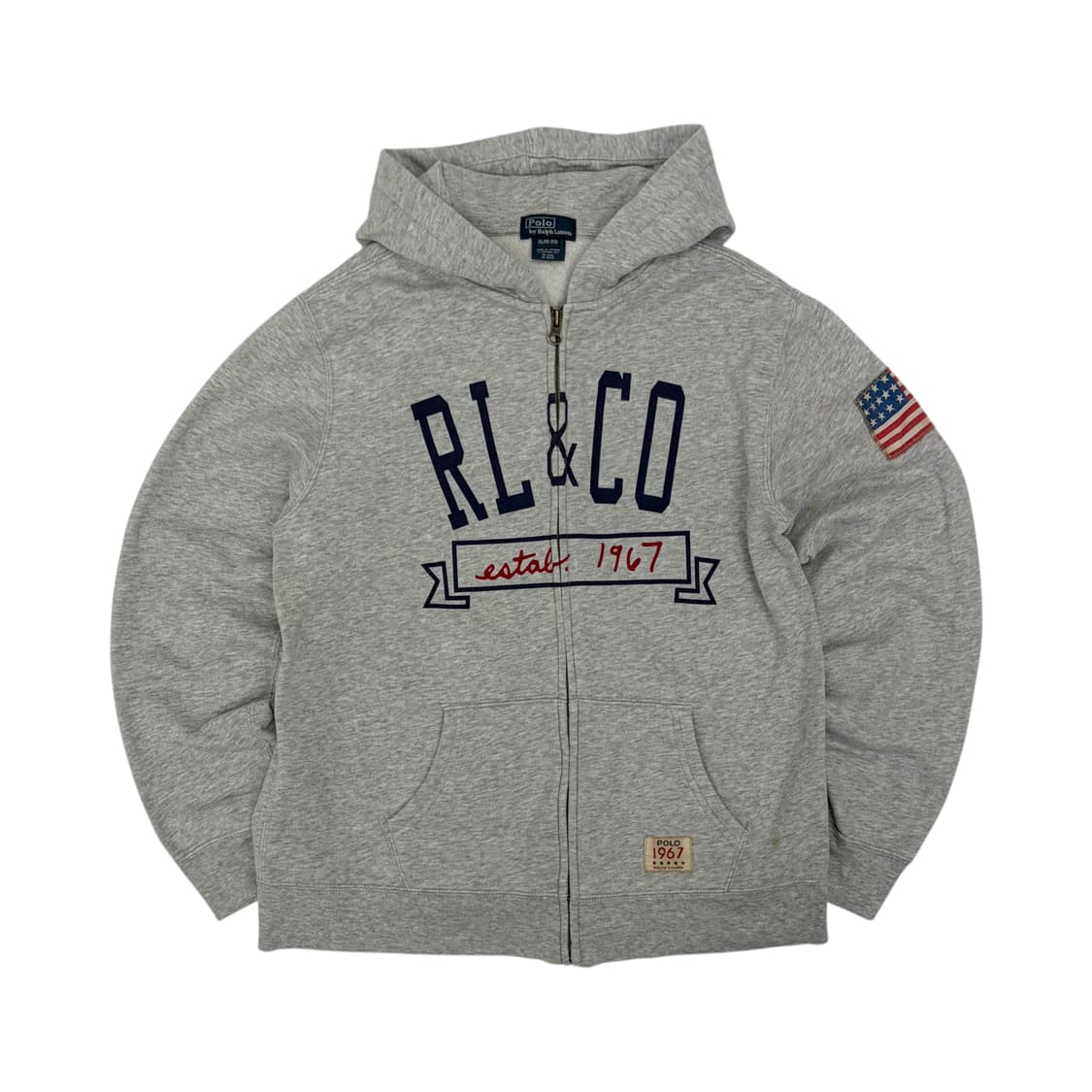 폴로랄프로렌 빈티지 성조기 후드집업 XL 상품이미지1