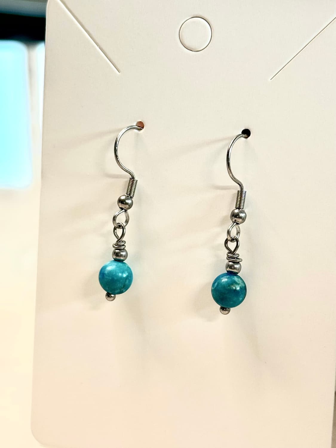 천연석 아프리카 터키석 귀걸이 상품이미지2