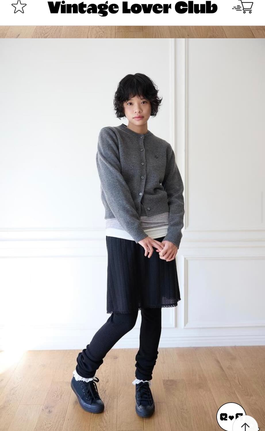 졸리레이드 캐시미어 가디건 (차콜) 상품이미지1