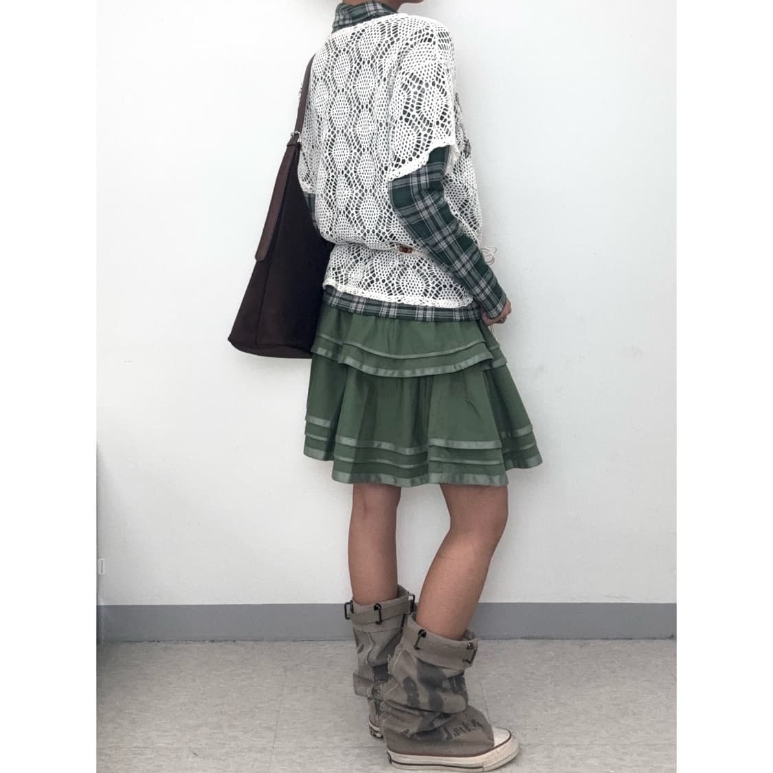 빈티지 그린 캉캉 스커트 상품이미지2